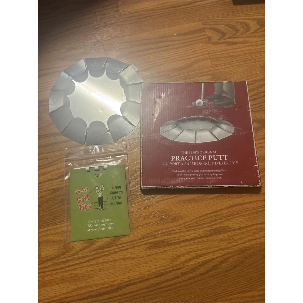 Restoration Hardware Practice Putt Golf Putting Cup w/ Box & Booklet